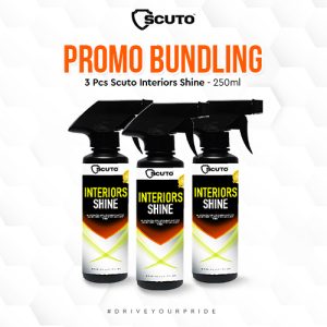 Paket hemat Scuto Interiors Shine - 3 botol 250ml